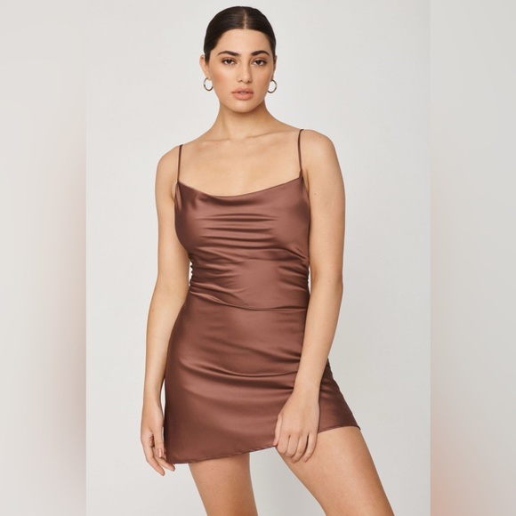 🤎GARAGE silk dress - Picture 2 of 4